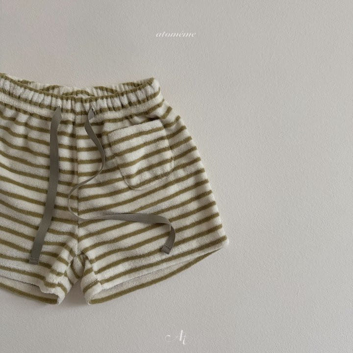 Atomeme - Korean Baby Fashion - #babyoninstagram - Line Terry Shorts - 6