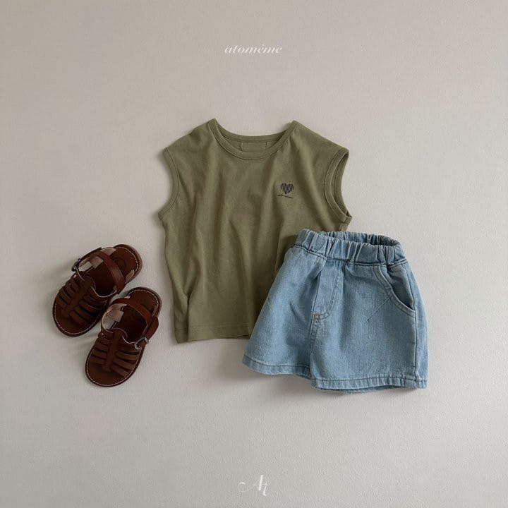 Atomeme - Korean Baby Fashion - #babyootd - Love Love Sleeveless Tee - 11