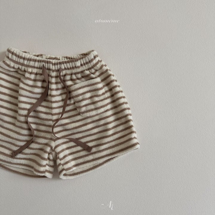 Atomeme - Korean Baby Fashion - #babyootd - Line Terry Shorts - 7