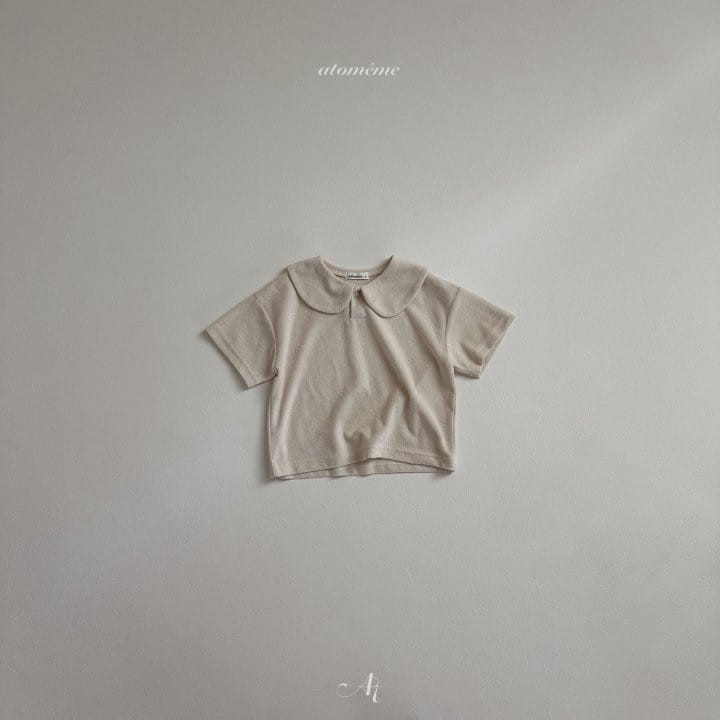 Atomeme - Korean Baby Fashion - #babyootd - Curve Terry Short Sleeve Tee - 2
