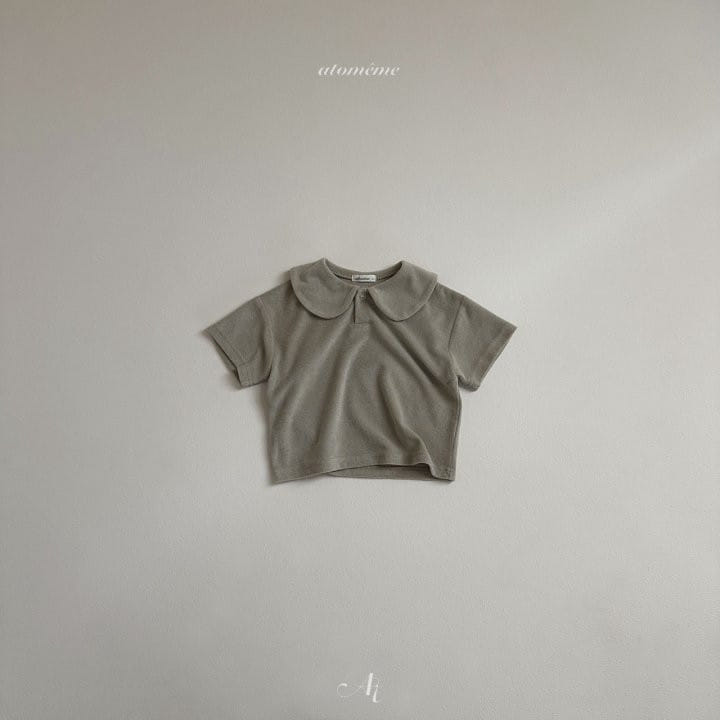 Atomeme - Korean Baby Fashion - #babyoutfit - Curve Terry Short Sleeve Tee - 3