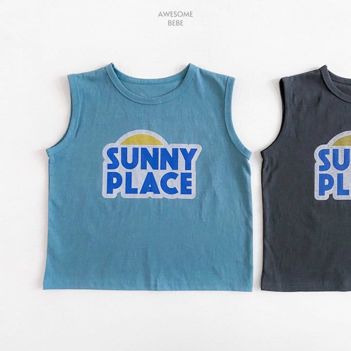 Awesome Bebe - Korean Children Fashion - #childrensboutique - Pig Sunny Sleeveless Tee - 2