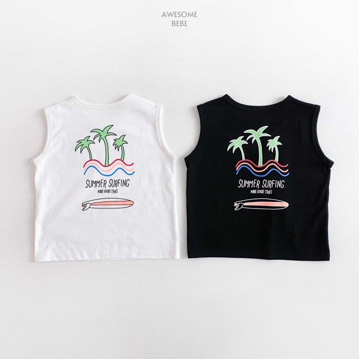 Awesome Bebe - Korean Children Fashion - #designkidswear - Summer Surfing Sleeveless Tee - 2