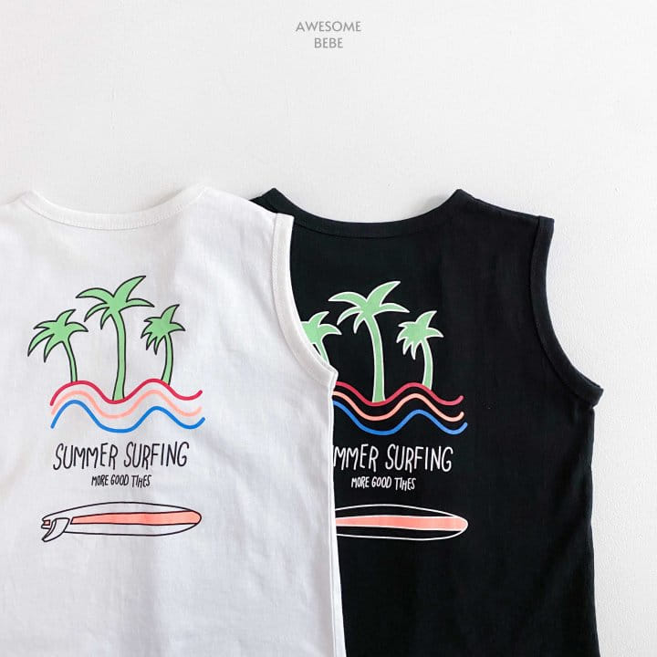 Awesome Bebe - Korean Children Fashion - #discoveringself - Summer Surfing Sleeveless Tee - 3