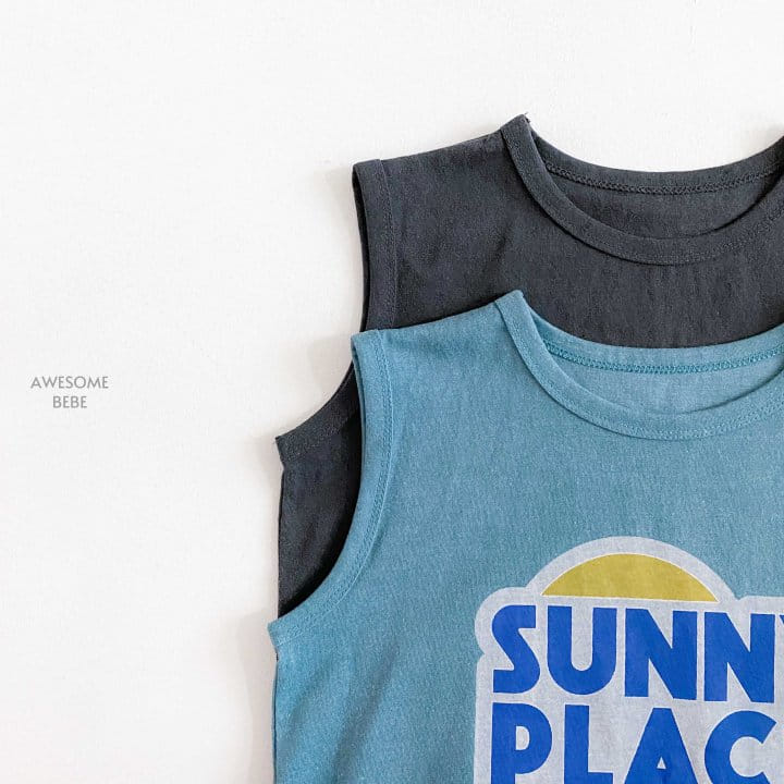 Awesome Bebe - Korean Children Fashion - #fashionkids - Pig Sunny Sleeveless Tee - 5