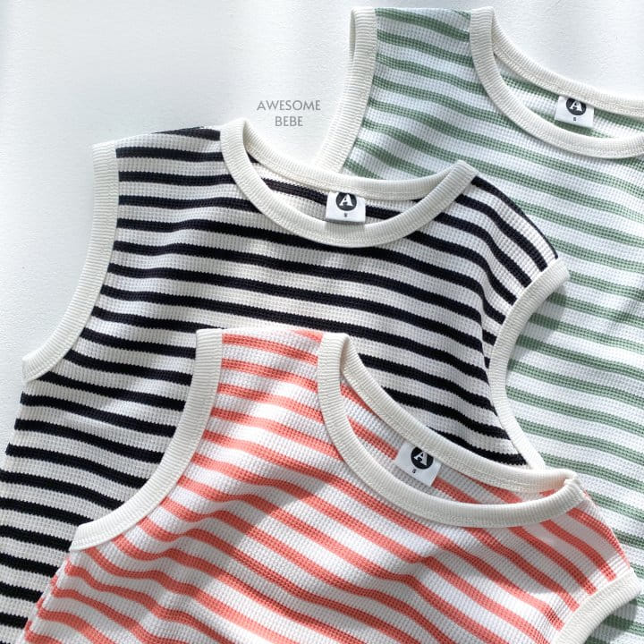 Awesome Bebe - Korean Children Fashion - #fashionkids - ST Waffle Sleeveless Tee - 3