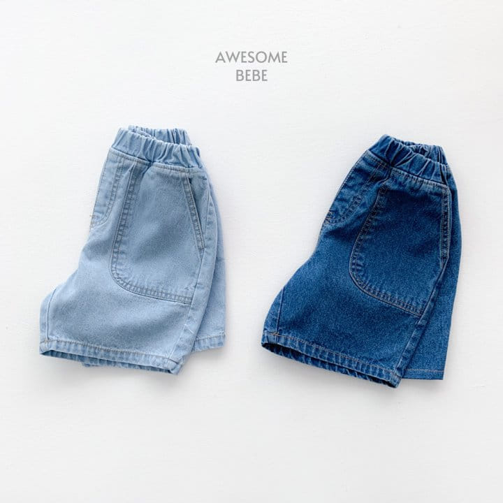 Awesome Bebe - Korean Children Fashion - #kidzfashiontrend - Pocket Denim Shorts - 5