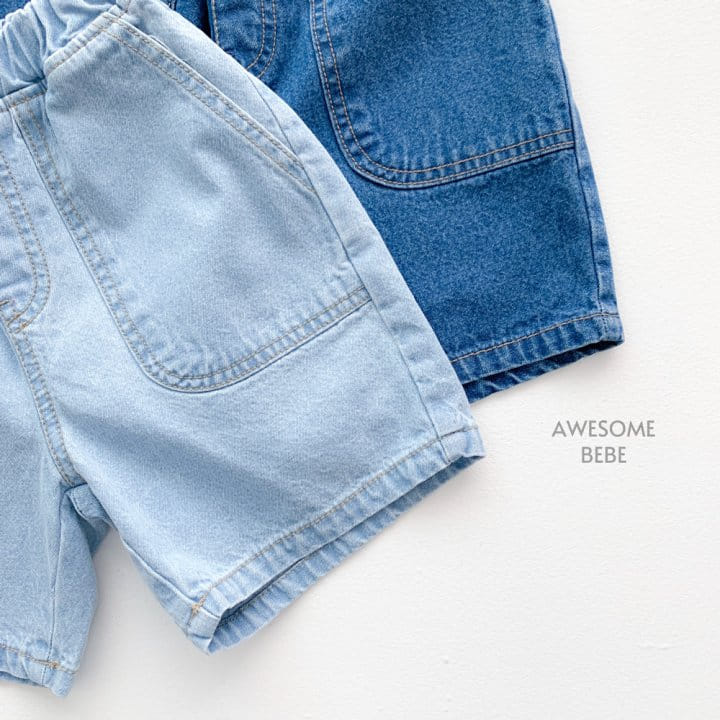 Awesome Bebe - Korean Children Fashion - #minifashionista - Pocket Denim Shorts - 9