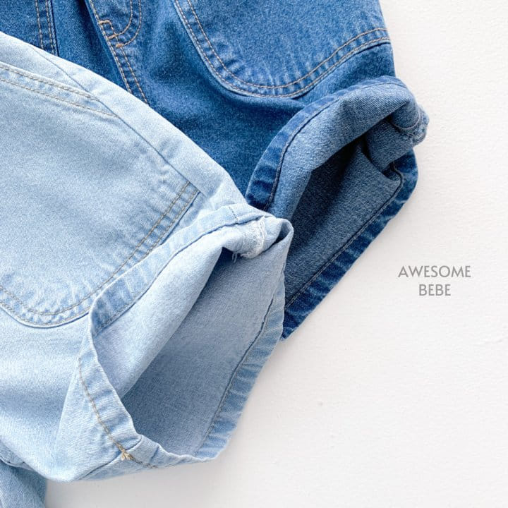 Awesome Bebe - Korean Children Fashion - #prettylittlegirls - Pocket Denim Shorts - 10