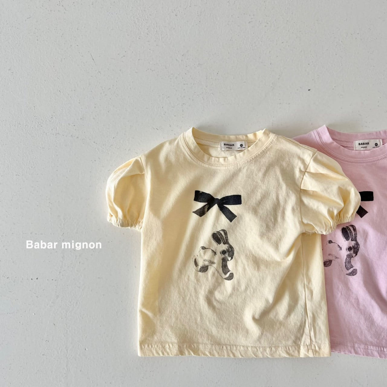 Babar Mignon - Korean Children Fashion - #Kfashion4kids - Rabbit Puff Tee - 3