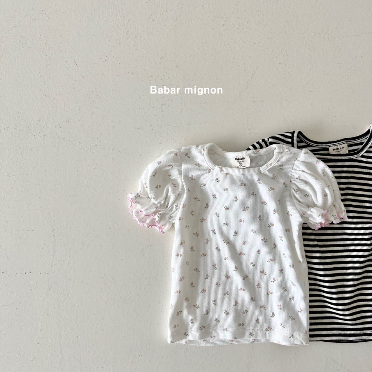 Babar Mignon - Korean Children Fashion - #Kfashion4kids - Puff Rib Tee - 3