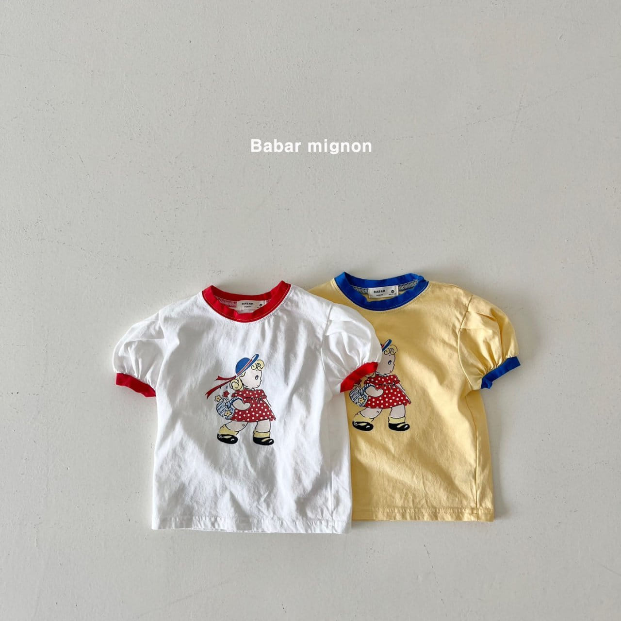 Babar Mignon - Korean Children Fashion - #childofig - Girl Puff Tee - 2