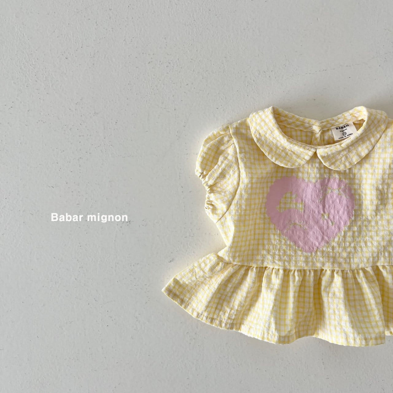 Babar Mignon - Korean Children Fashion - #childrensboutique - Collar Check Blouse - 11