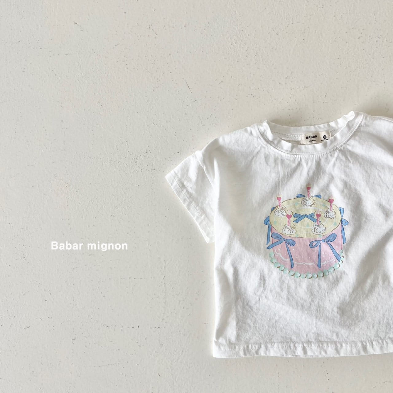 Babar Mignon - Korean Children Fashion - #designkidswear - Cake Ribbon Tee - 7
