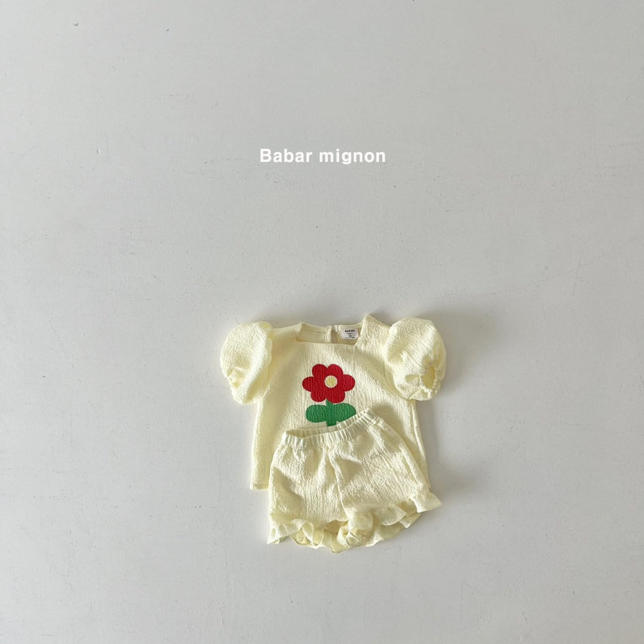 Babar Mignon - Korean Children Fashion - #designkidswear - Embossing Top Bottom Set - 5