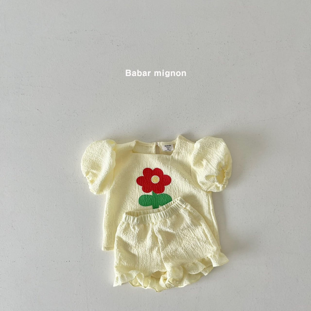 Babar Mignon - Korean Children Fashion - #discoveringself - Embossing Top Bottom Set - 6