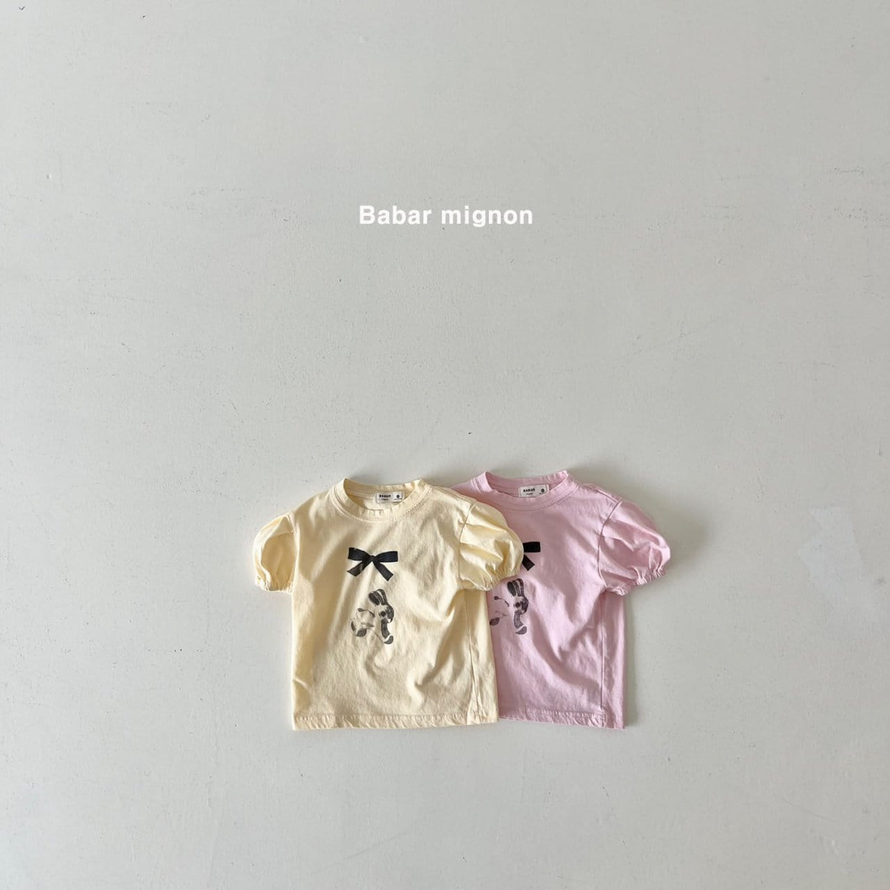 Babar Mignon - Korean Children Fashion - #kidsstore - Rabbit Puff Tee