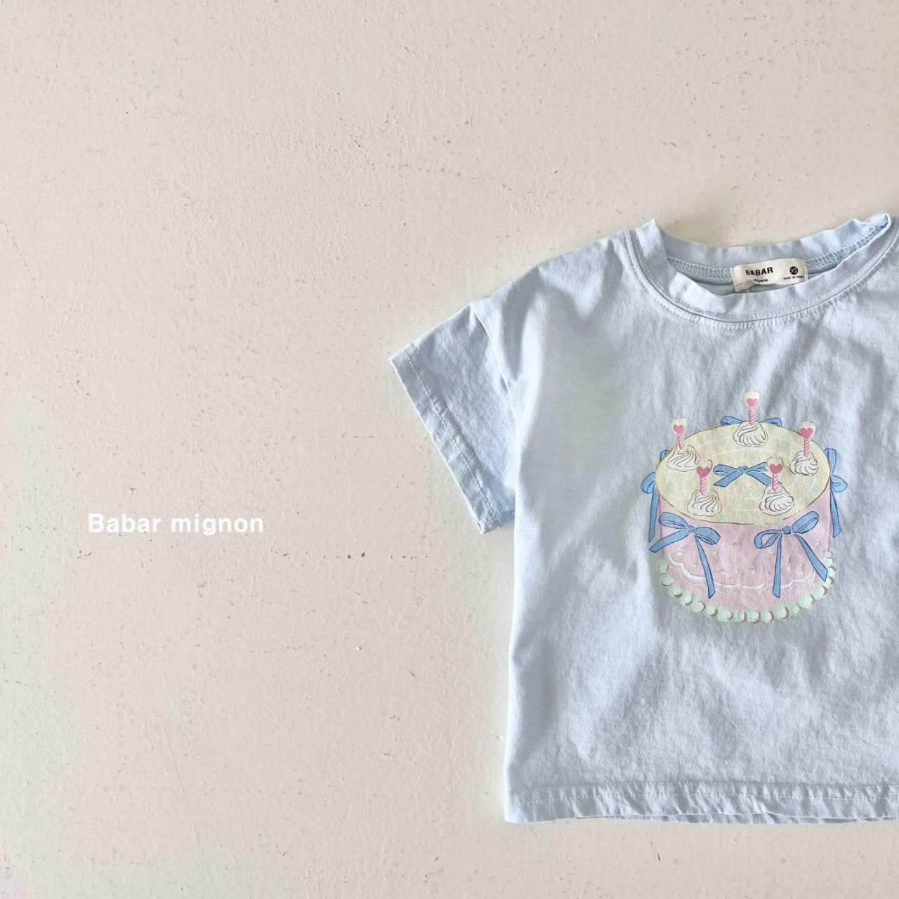 Babar Mignon - Korean Children Fashion - #kidsstore - Cake Ribbon Tee - 11