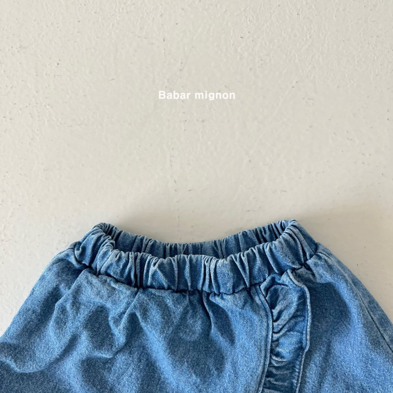 Babar Mignon - Korean Children Fashion - #kidsstore - Frill Denim Shorts - 5