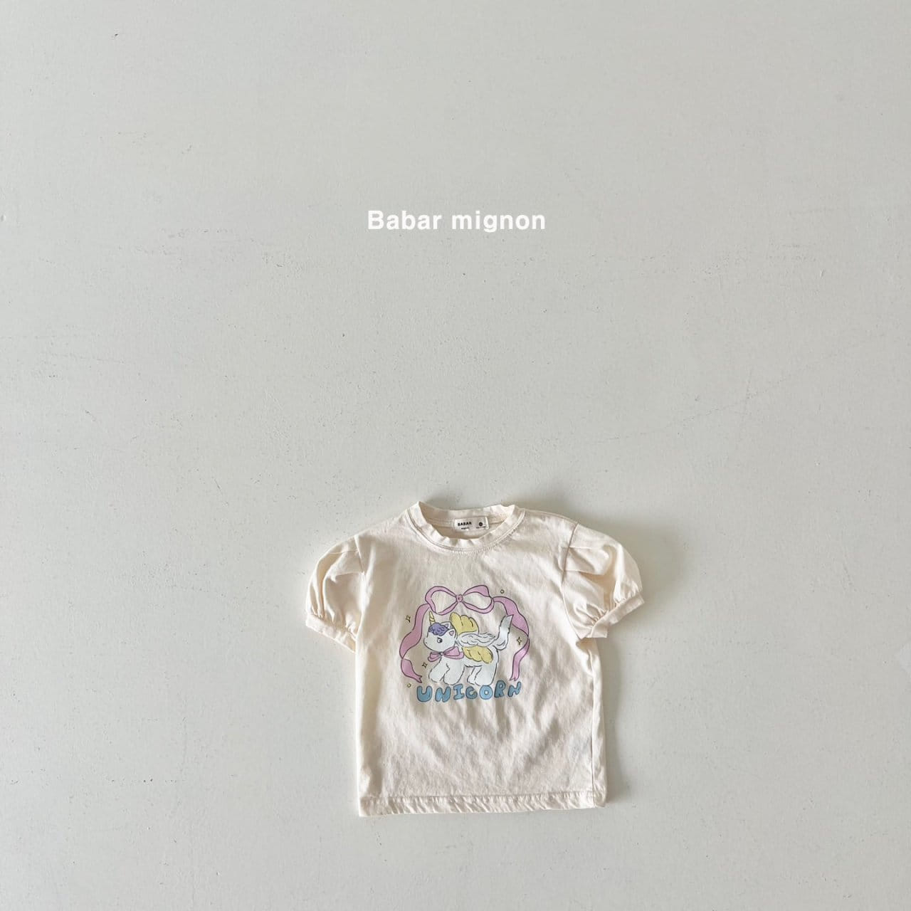 Babar Mignon - Korean Children Fashion - #kidzfashiontrend - Unicorn Puff Tee - 5