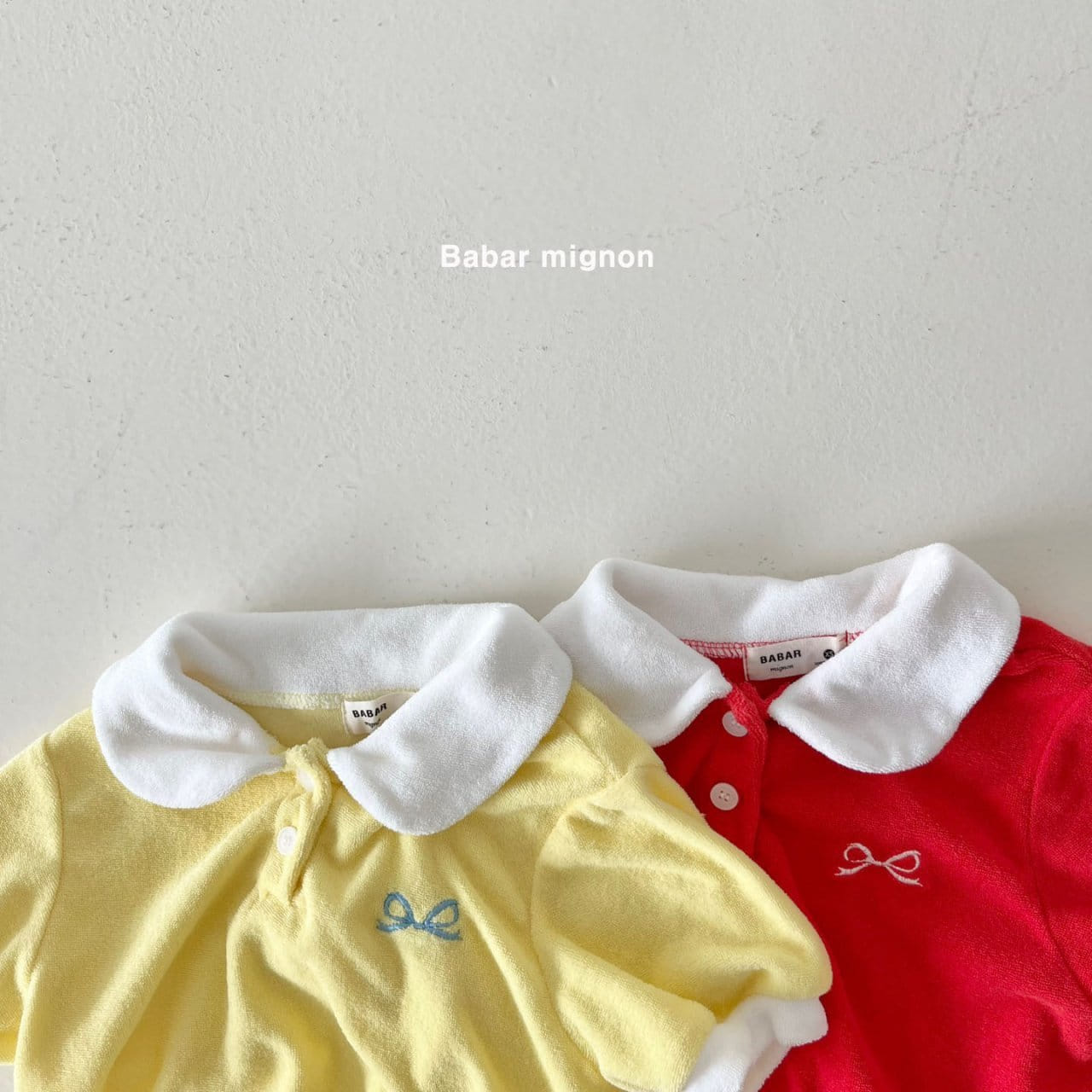 Babar Mignon - Korean Children Fashion - #kidsstore - Terry Collar Tee - 4
