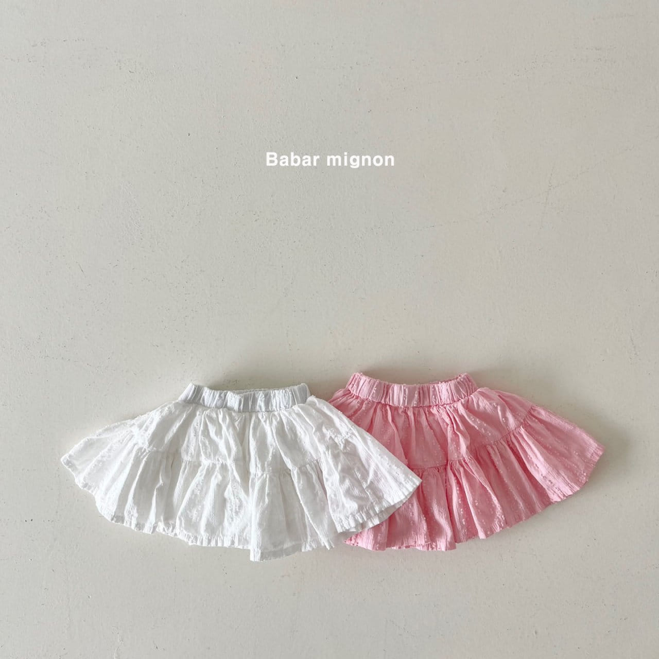 Babar Mignon - Korean Children Fashion - #littlefashionista - Eyelet Kan kan Skirt - 2