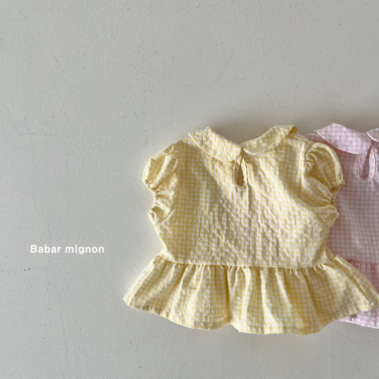 Babar Mignon - Korean Children Fashion - #minifashionista - Collar Check Blouse - 7