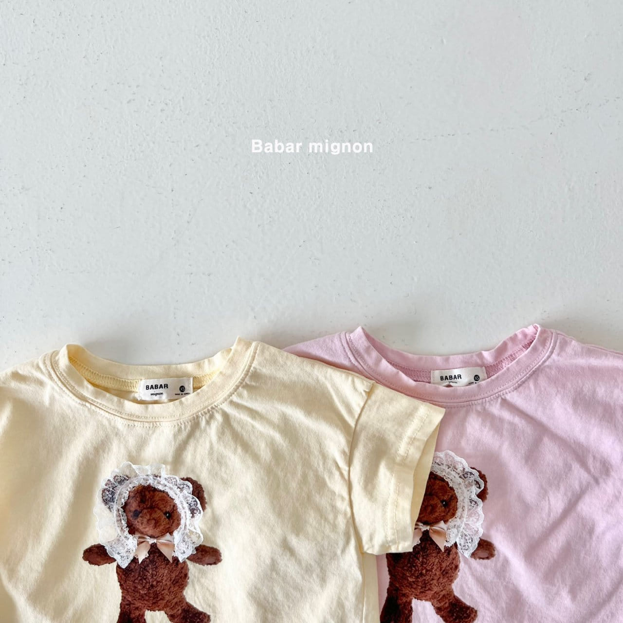 Babar Mignon - Korean Children Fashion - #magicofchildhood - Doll Bear Tee - 4