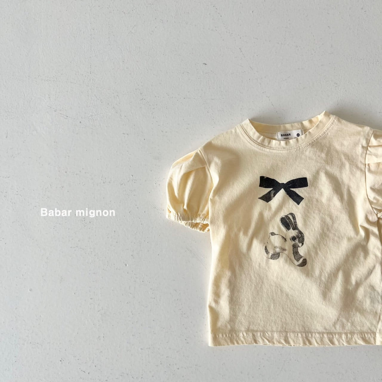 Babar Mignon - Korean Children Fashion - #prettylittlegirls - Rabbit Puff Tee - 7