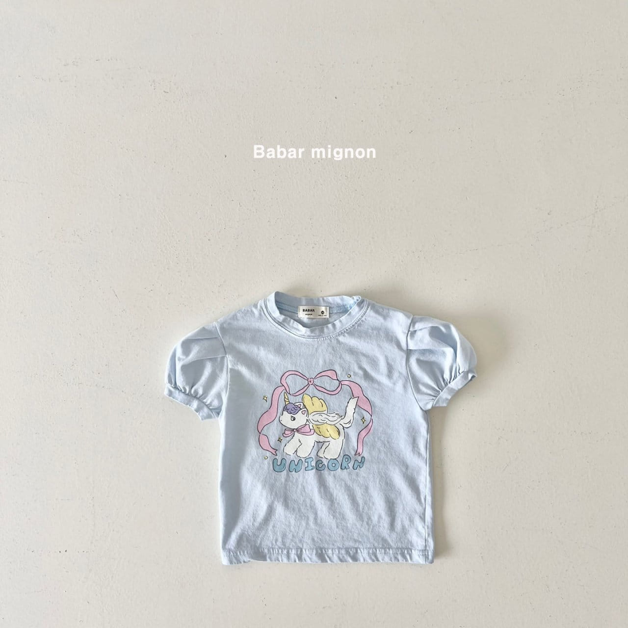 Babar Mignon - Korean Children Fashion - #prettylittlegirls - Unicorn Puff Tee - 10