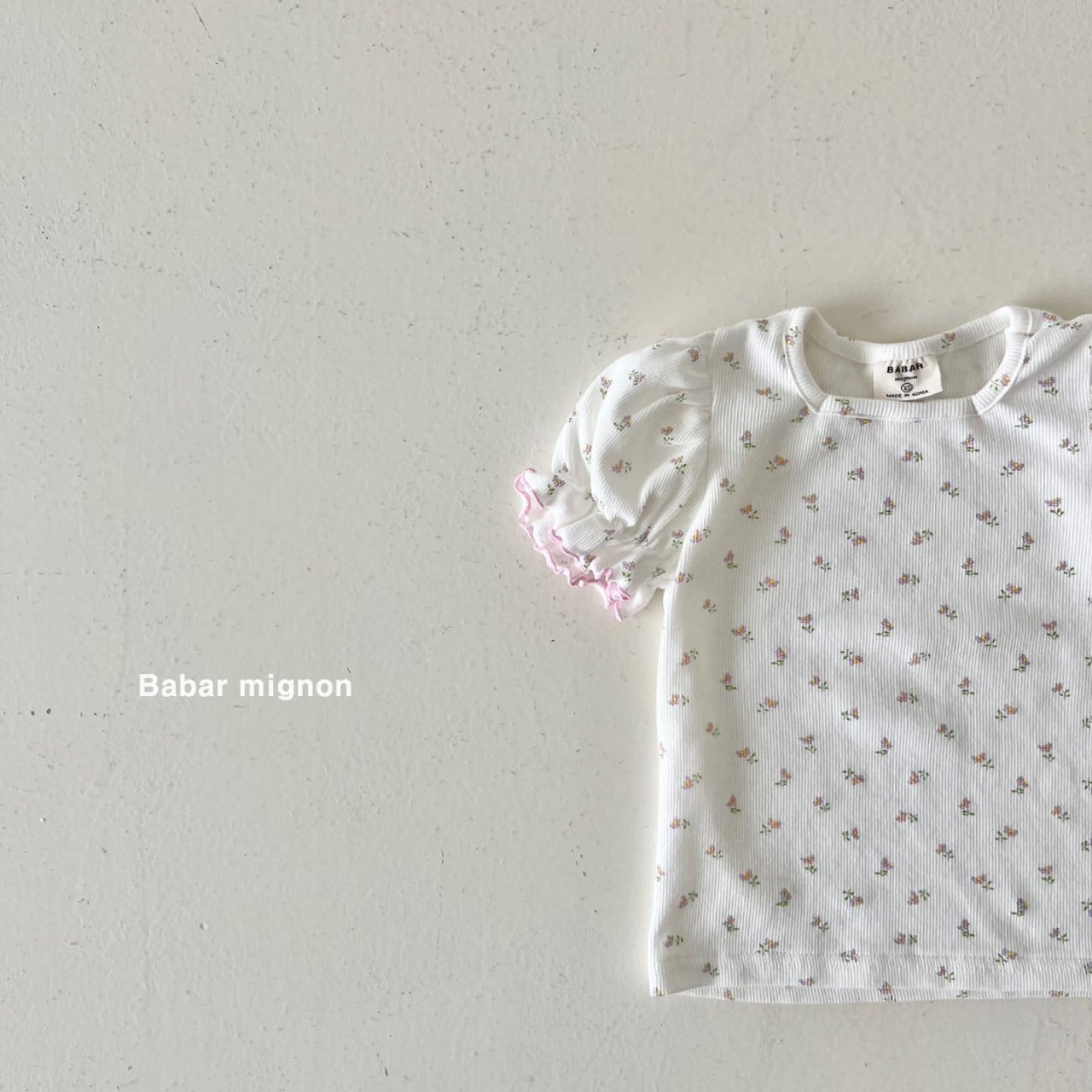 Babar Mignon - Korean Children Fashion - #prettylittlegirls - Puff Rib Tee - 7