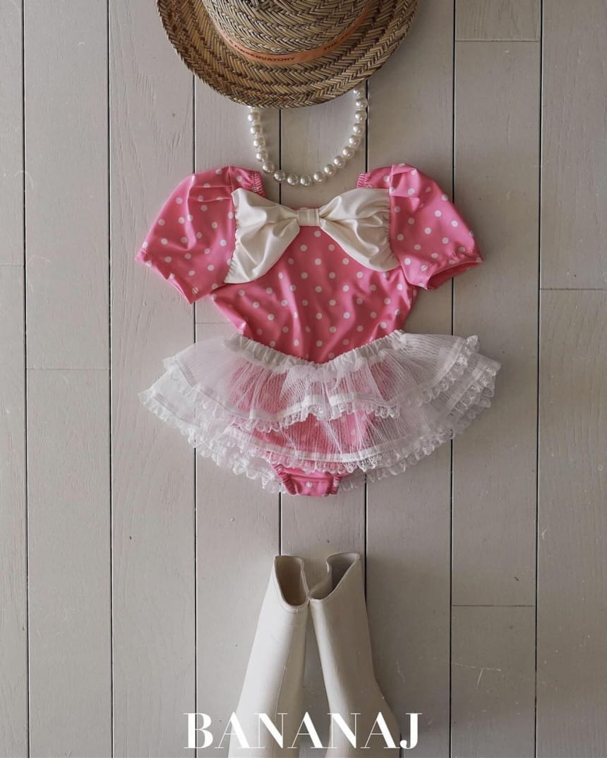 Banana J - Korean Children Fashion - #littlefashionista - Ribbon Swim Suit - 5