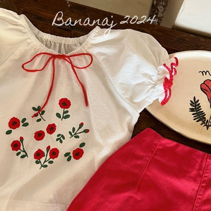 Banana J - Korean Children Fashion - #toddlerclothing - Rosy Tee