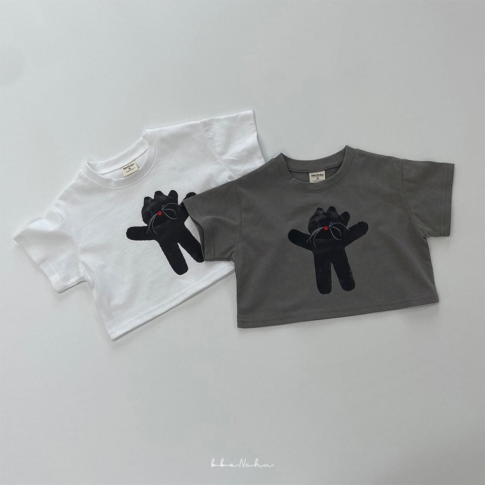 Bbonchu - Korean Children Fashion - #kidsshorts - Cat Tee - 4