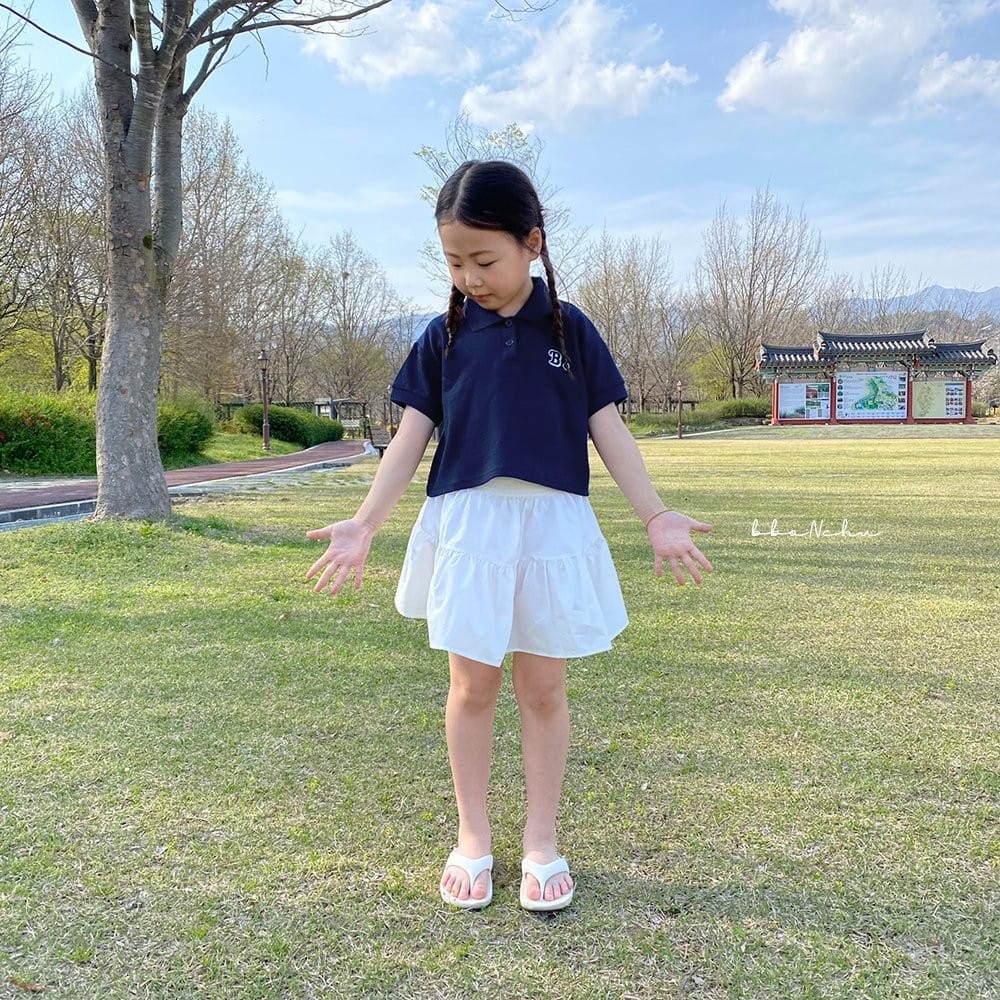 Bbonchu - Korean Children Fashion - #kidsstore - B Collar Tee - 4