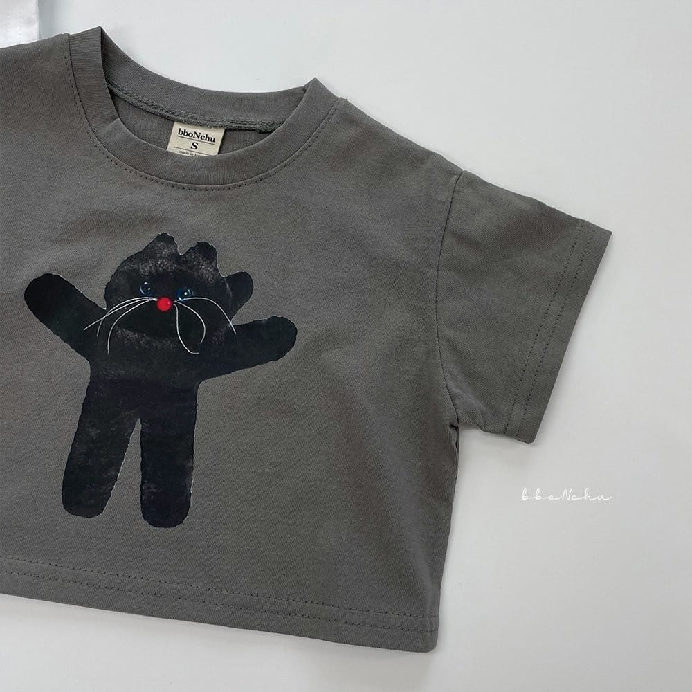 Bbonchu - Korean Children Fashion - #kidzfashiontrend - Cat Tee - 5