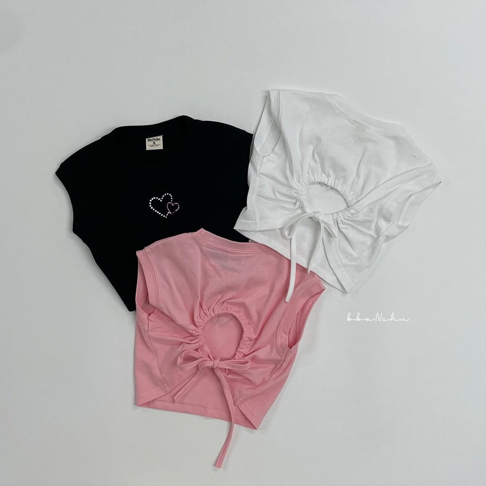 Bbonchu - Korean Children Fashion - #magicofchildhood - Bling Two Heart Tee - 9