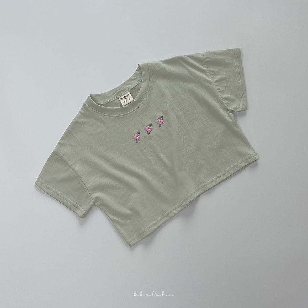 Bbonchu - Korean Children Fashion - #magicofchildhood - Rose Embroidery Tee - 6