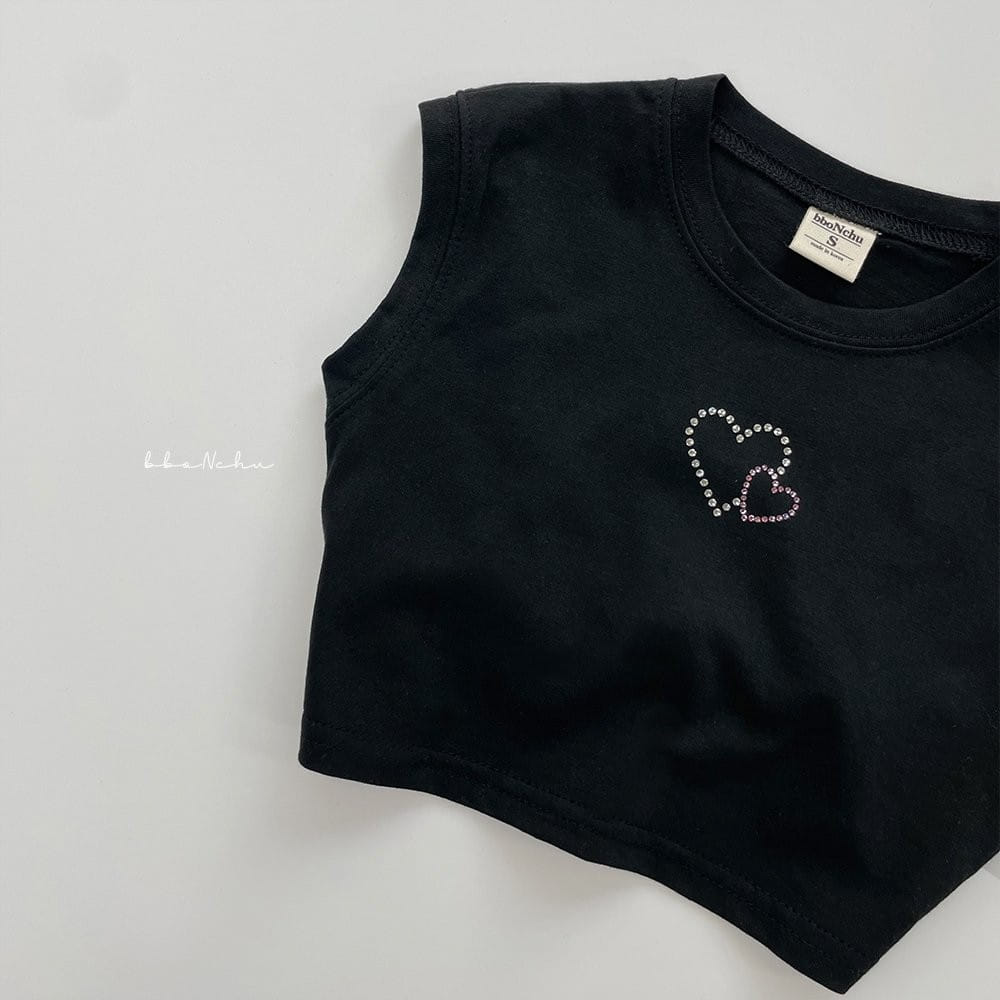 Bbonchu - Korean Children Fashion - #prettylittlegirls - Bling Two Heart Tee - 11