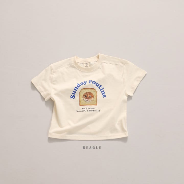 Beagle - Korean Children Fashion - #prettylittlegirls - Bread Cat Tee - 4
