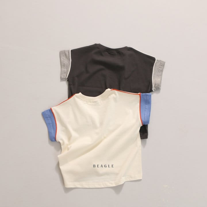 Beagle - Korean Children Fashion - #childofig - Vibrant Bbing Line Tee - 3
