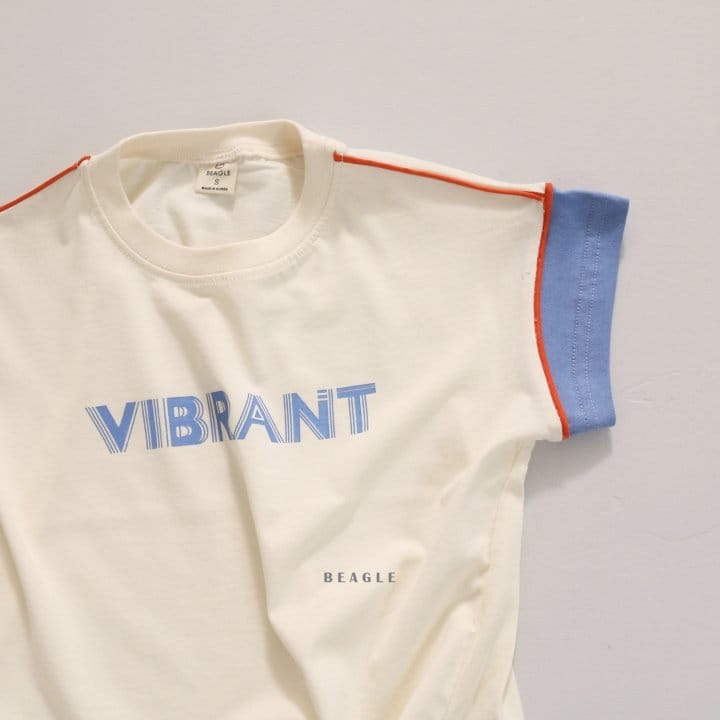 Beagle - Korean Children Fashion - #designkidswear - Vibrant Bbing Line Tee - 5