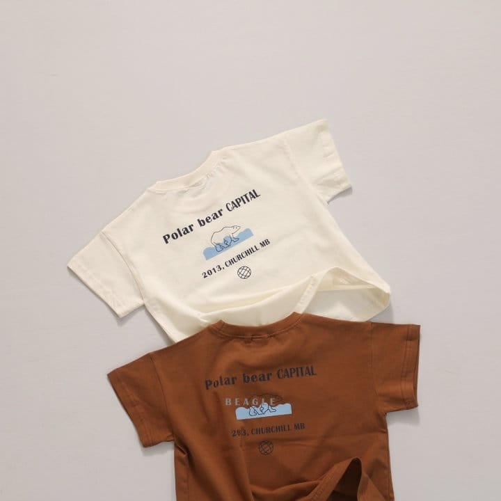 Beagle - Korean Children Fashion - #discoveringself - Polar Bear Paint Tee - 3