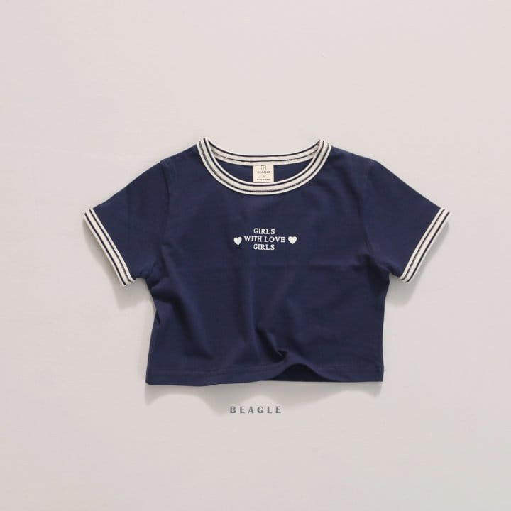 Beagle - Korean Children Fashion - #kidsshorts - Girl Heart Piping Tee - 11