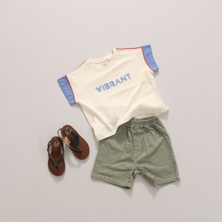 Beagle - Korean Children Fashion - #kidsshorts - Vibrant Bbing Line Tee - 8