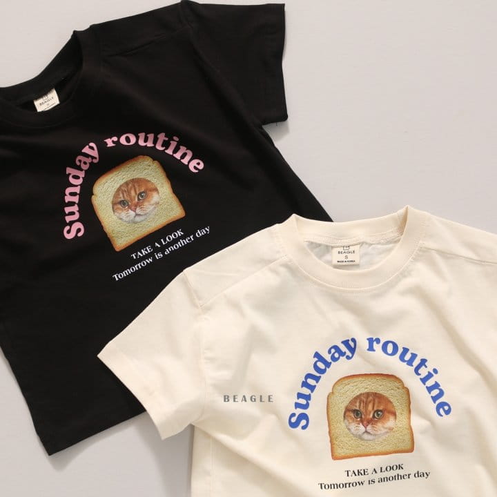 Beagle - Korean Children Fashion - #minifashionista - Bread Cat Tee - 2
