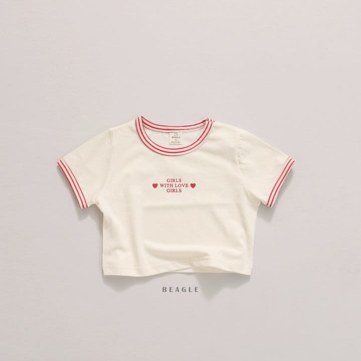 Beagle - Korean Children Fashion - #minifashionista - Girl Heart Piping Tee - 4