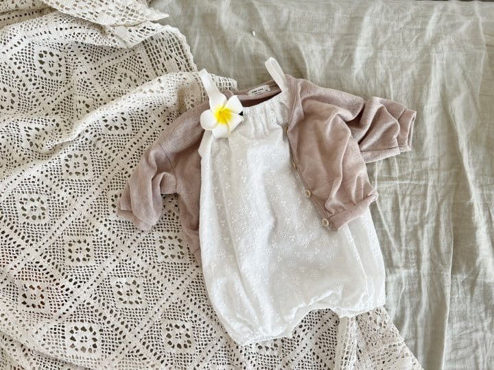 Bebe Nine - Korean Baby Fashion - #babyboutique - Flower Punching Body Suit - 6