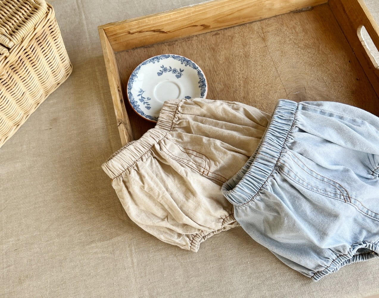 Bebe Nine - Korean Baby Fashion - #babyboutique - Sugar Denim Bloomers - 3