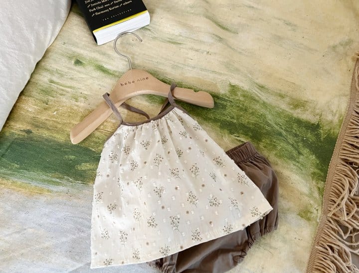 Bebe Nine - Korean Baby Fashion - #babylifestyle - Snow Sleeveless Top Bottom Set - 8